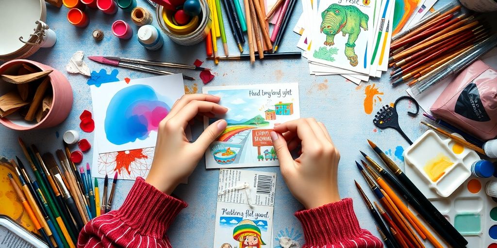 Lernen, wie man Kunstpostkarten gestaltet: Kurse und Workshops